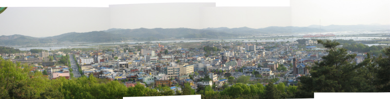 Photo 12. BuYeo (부여), Geum River (금강) floodplains, and nearby hills.